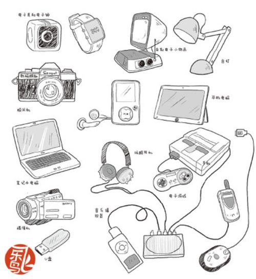 簡筆電子產品